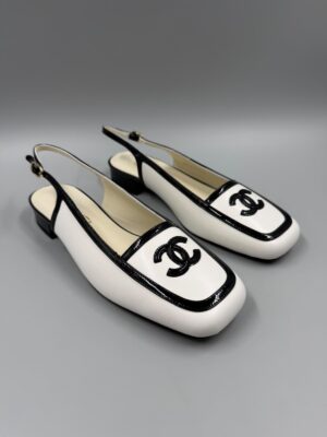 Chanel Slingbacks Agneau & veau verni